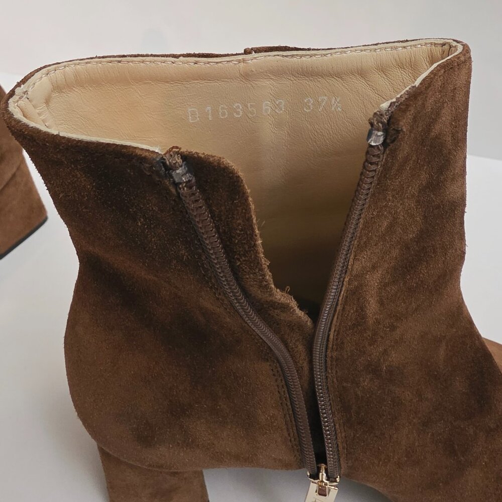 AGL Mimma Pointed Toe Block Heel Suede Bootie In … - image 10